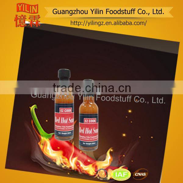 price competitive YILIN brands 50ml Green Hot Chili Sauce in glass bottle Chinese manufacturing with OEM service