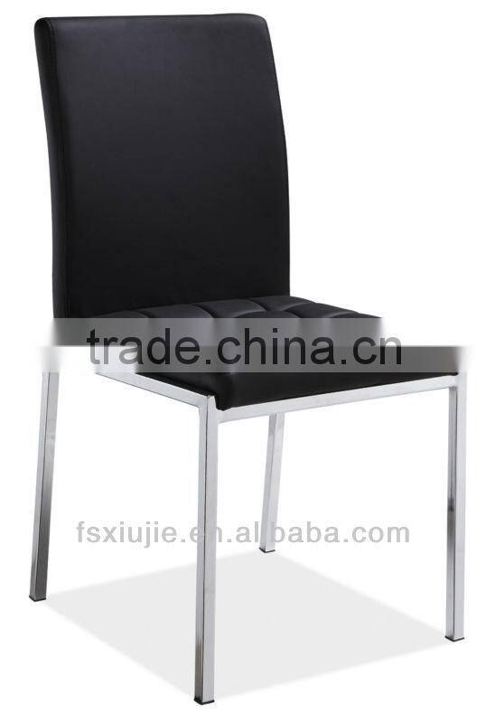 Leather Upholster Metal Dining Chair Modern Z656