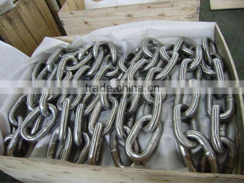 staniless steel link chain SUS 304/316 commercial chain alloy steel high strength lifting chain