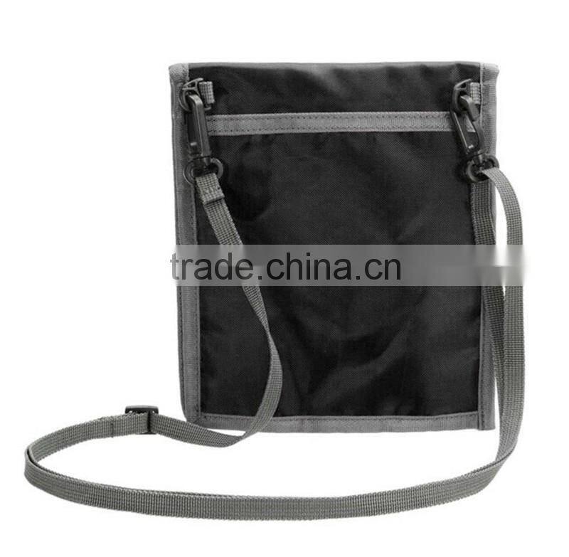 Alibaba personalized travel neck pouch passport holder,polyester material wallet