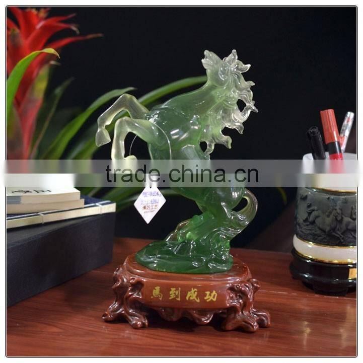 Resin Jade Chinese luckly horse ,Fengshui Horse