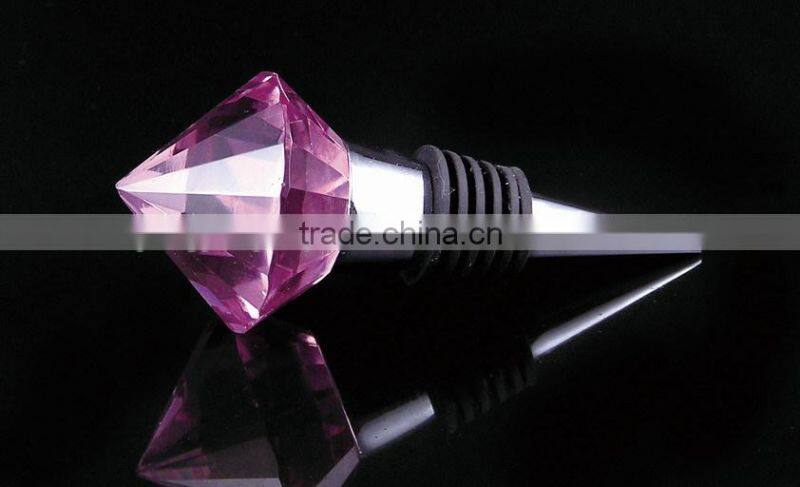 Promotional Faceted Ball Shape Crystal Wine Stopper for Party Favor
