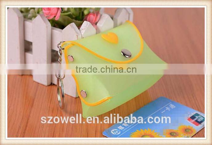 Fashion Promotional Inovative Design Crystal Dermabrasion Mini Key Ring Coin Purse