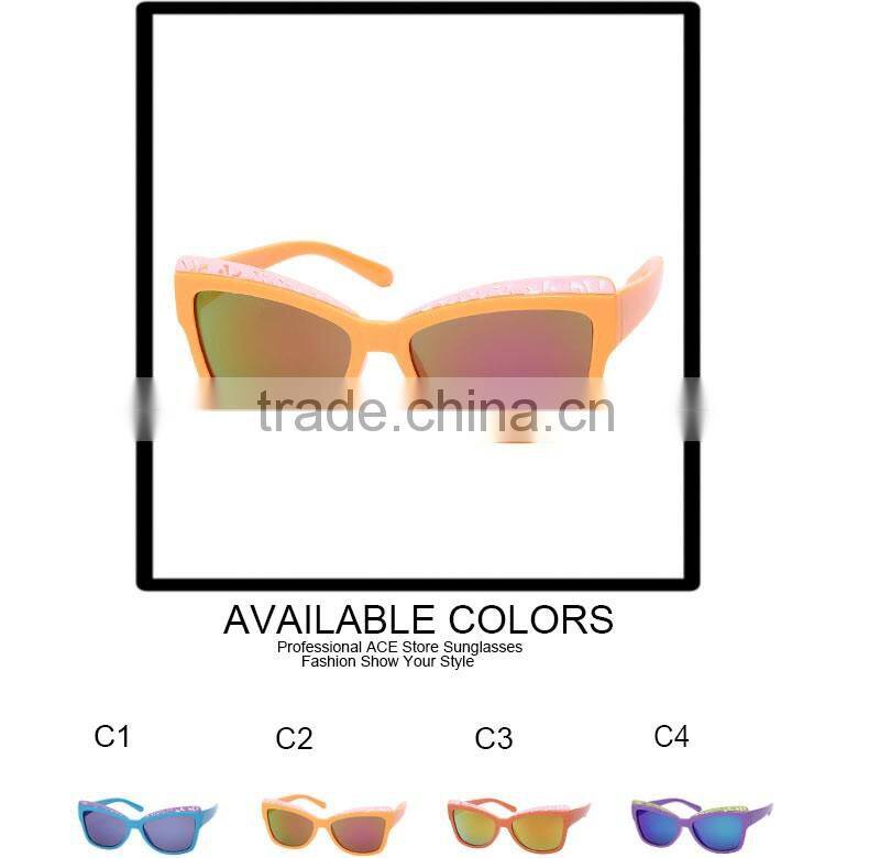 2016 the modern style colorful lens children kids sunglasses