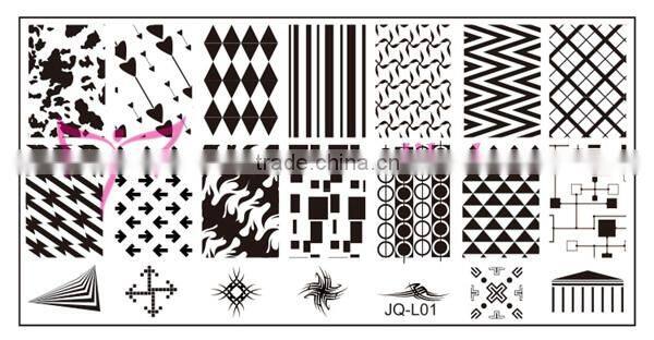 Tree and flower design nail image plate,custom metal nail art stamping plate