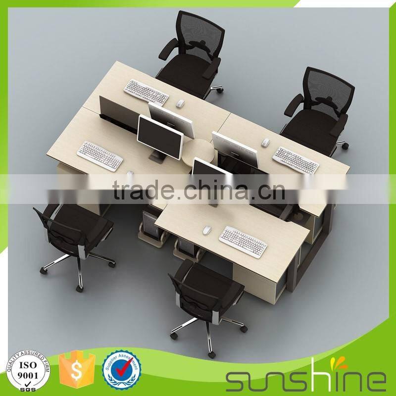 KB-FW03 2016 Best Selling Top Quality Office Furniture/Customized Office Desk 2 person workstation 4 person workstation