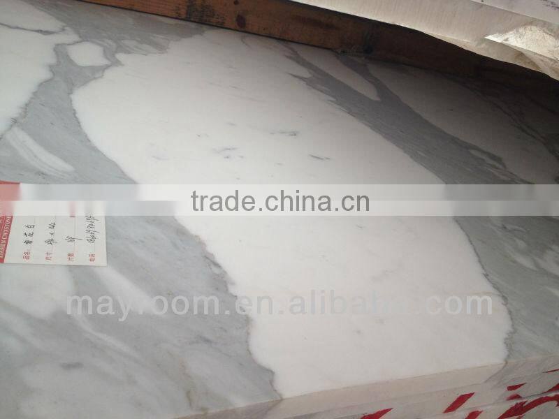 bianco calacatta white marble slab
