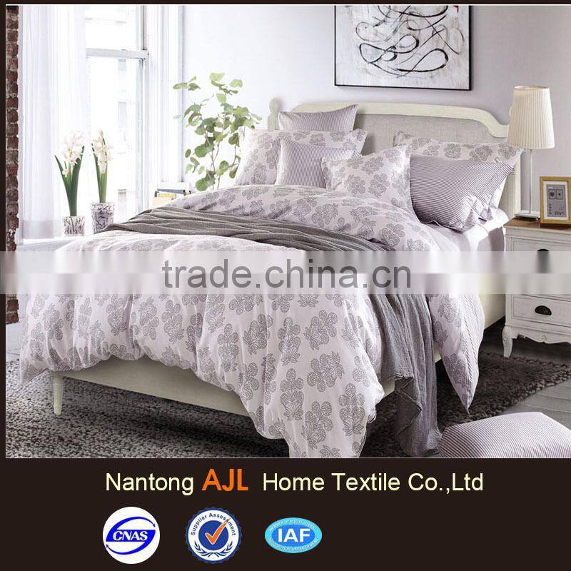Lastest floral design cotton pigment print bed sheet from nantong