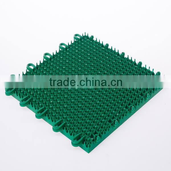 single layer interlocking plastic sport court flooring with cross shape