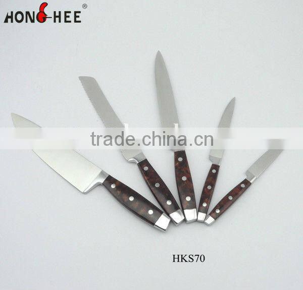 5 Pcs Pakka Handle Professional Chef Knife