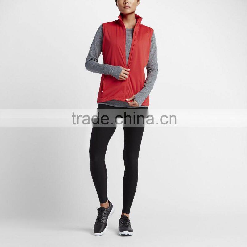100% Polyester Woman's Golf Vest Wholesale High Quality Sleeveless Tank Tops for Ladies