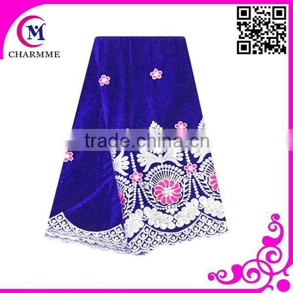 China factory wholesale price red velvet wedding dresses making african velvet lace fabric super soft velvet