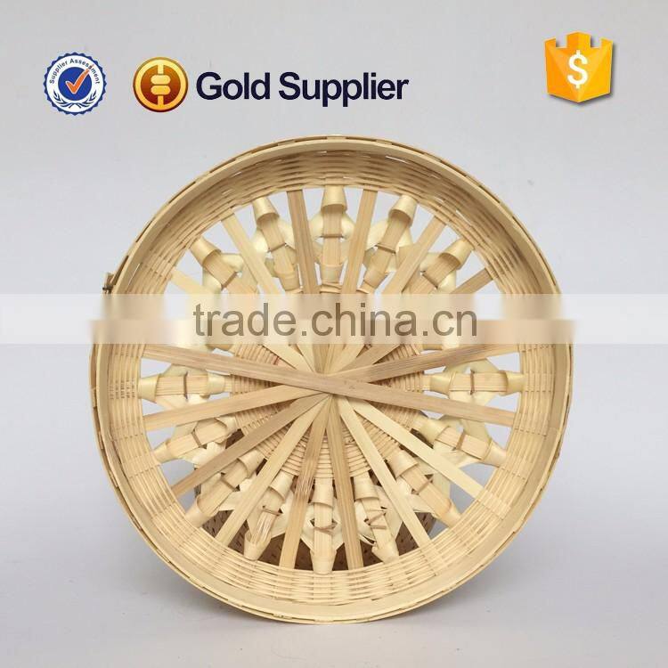2016 high quality cheap ethnic bamboo fruit basket