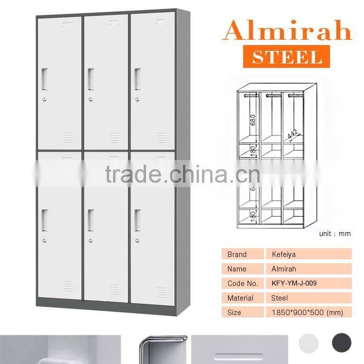 Luoyang manufacturer bathroom 6 doors steel ocker