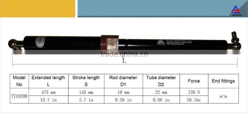 Safety locking self locking gas spring YQ10/22-145-475(a-a)120