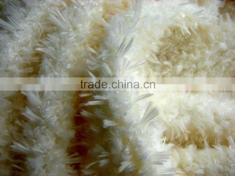 sprayed plush fabric