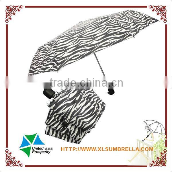 Zebra stripes fabric fashion folding umbrella