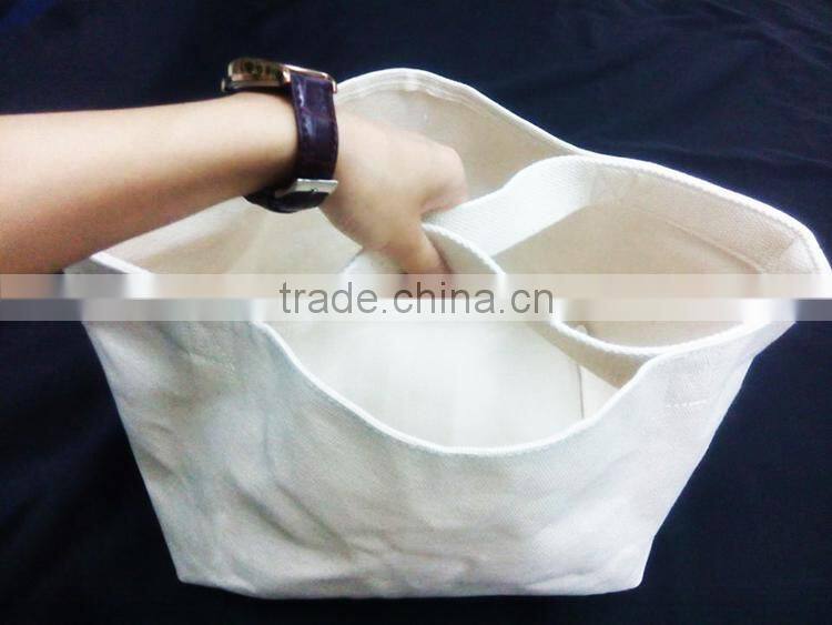 Natural stripe canvas beach tote bag gold supplier