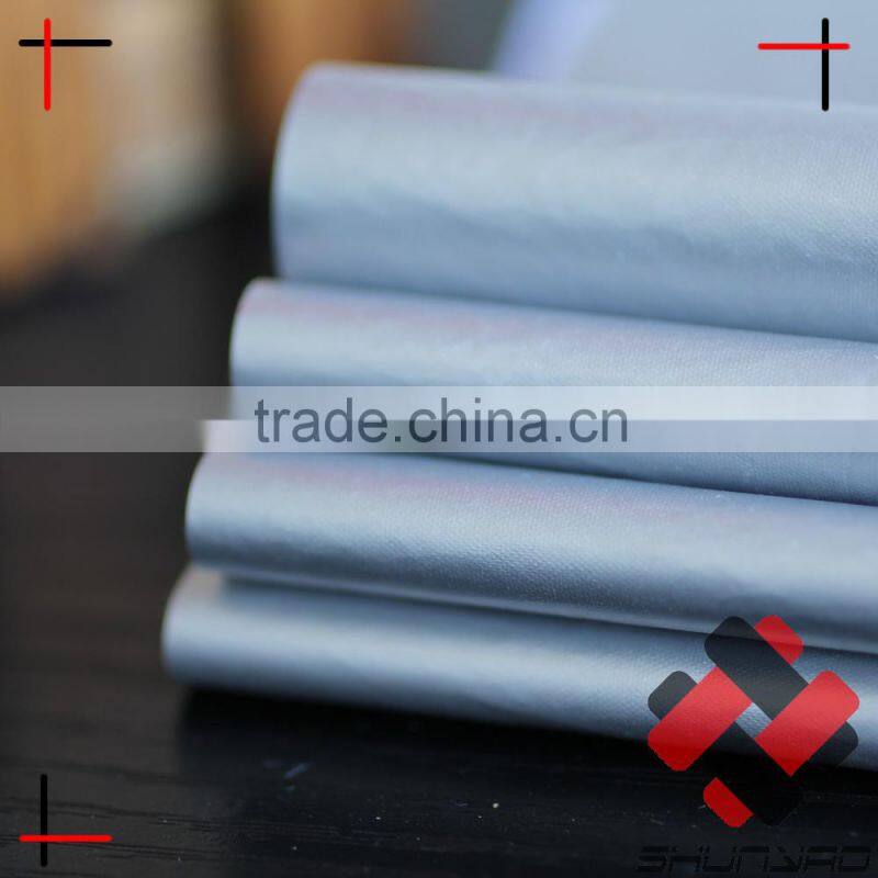 waterproof polyester taffeta shiny PU silver coated fabric for coat down jacket