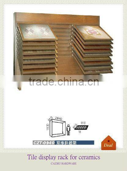 Lying tile display rack for ceramics