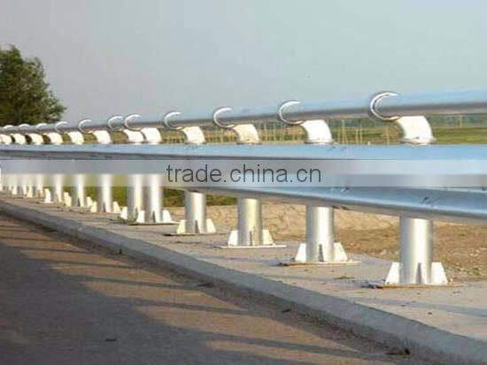 w-beam steel highway guardrail