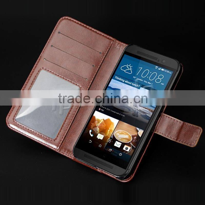 Brown leather wallet case for Blackberry Leap case