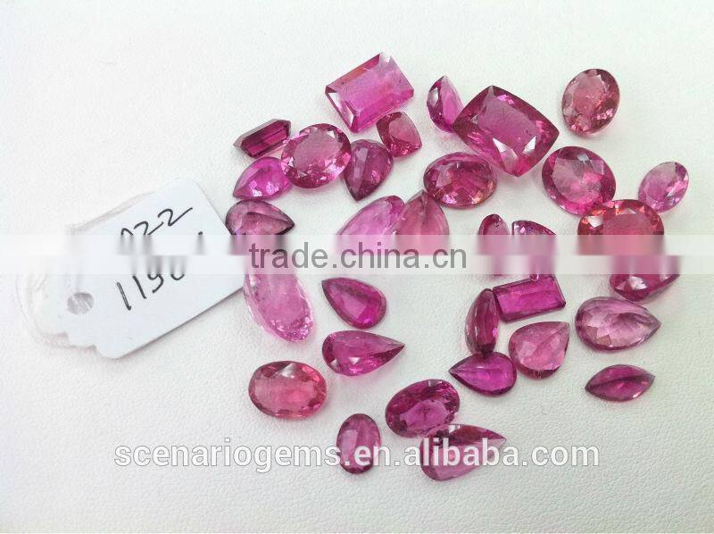 #AMZZ Natural Multi-Shape Faceted/Cut Loose Gemstone Rubellite