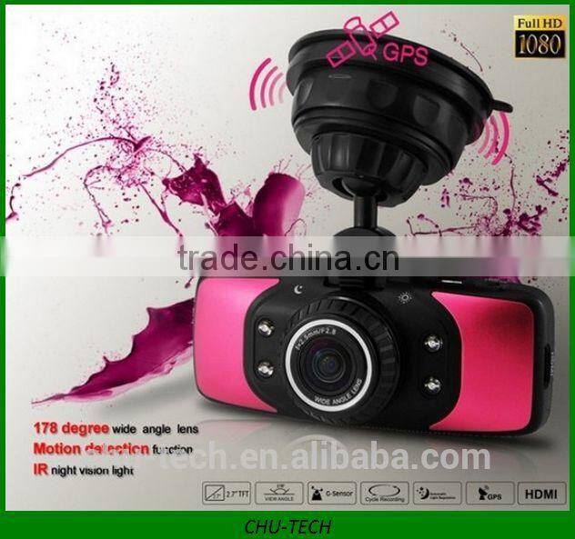 Hot GS9000 Ambarella Car dvr 2.7" LCD 178 Degree Wide Angle Full HD1920X1080P with GPS G-Sensor