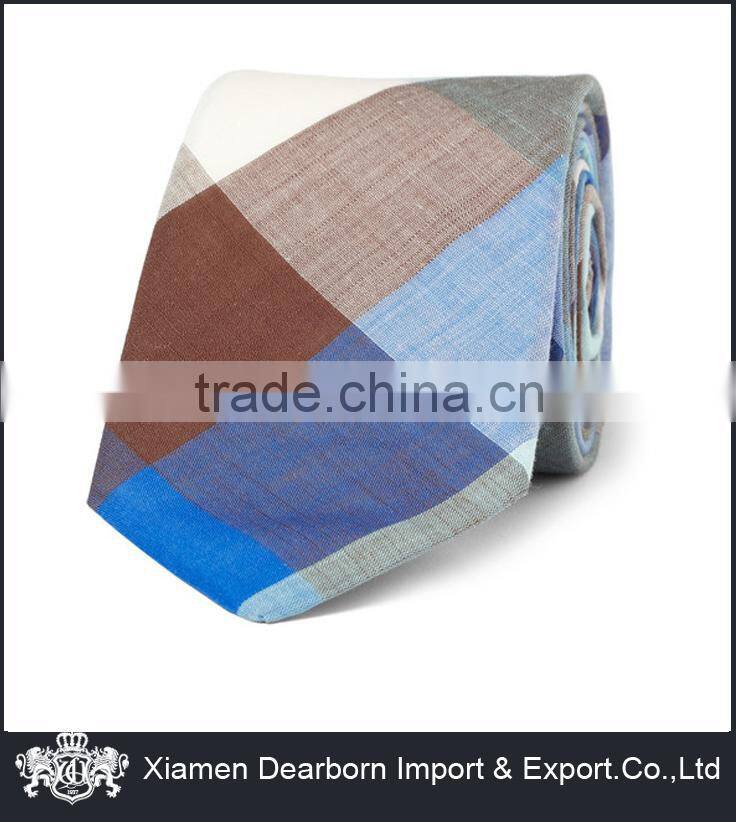 plaid cotton neck tie