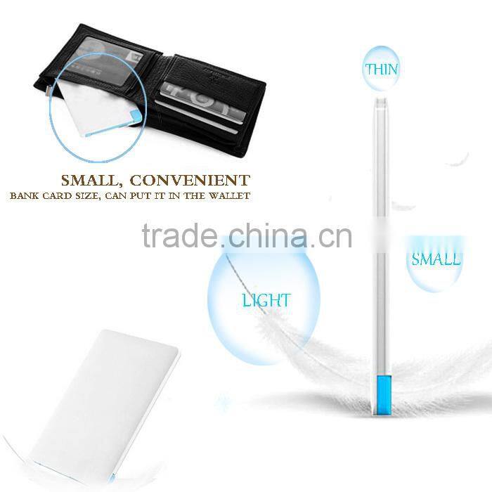 2016 Credit card 2000mah 2200mah 2600mah super slim power bank business gift print company logo hot selling in Vietnam