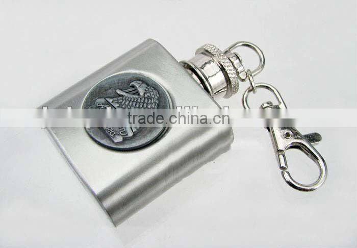 High Quality!!shaped stainless steel mini 1oz hip flask