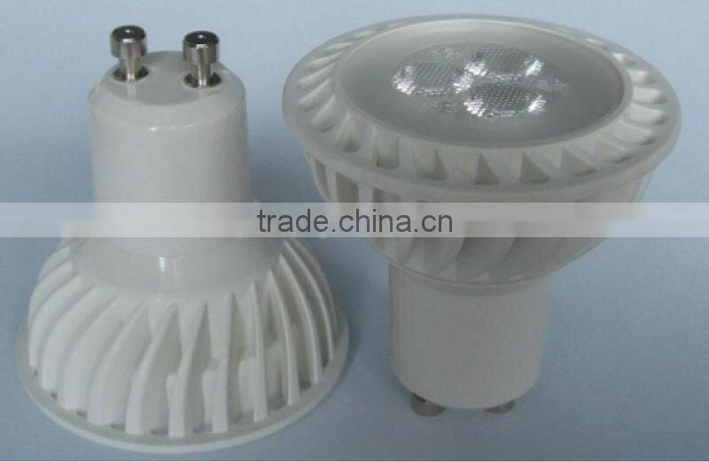 LED gu10 3w 4w 5w 6w 25 / 60 degree smd 3030 plastic 3w led gu10