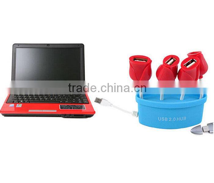 BRAND NEW flower shaped 4 Port USB Hub for PC Home Office