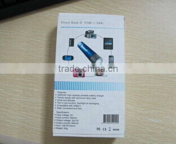 PS-U-3000 3000mAh Power Bank with LED light