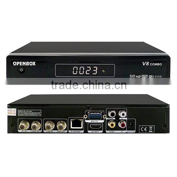 good quality satellite receiver V8 combo with DVB-S2&DVB-T2,support 3G wifi modules