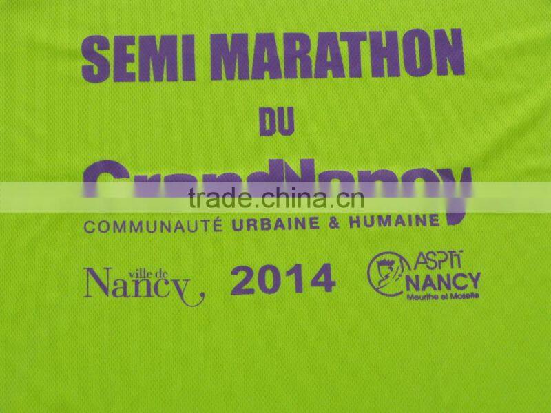 Round neck raglan sleeves word fluorescence color printing dry fit plain t-shirts