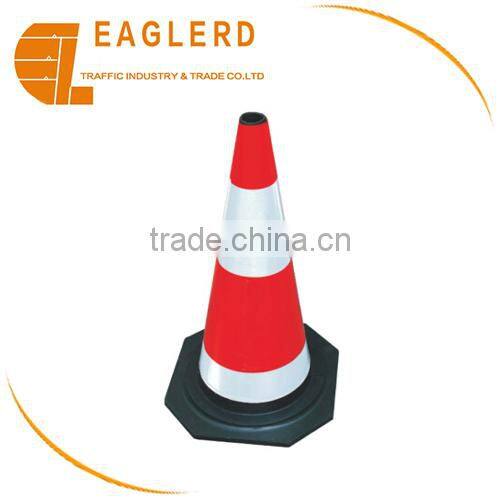 Road safety reflective traffic rubber cone