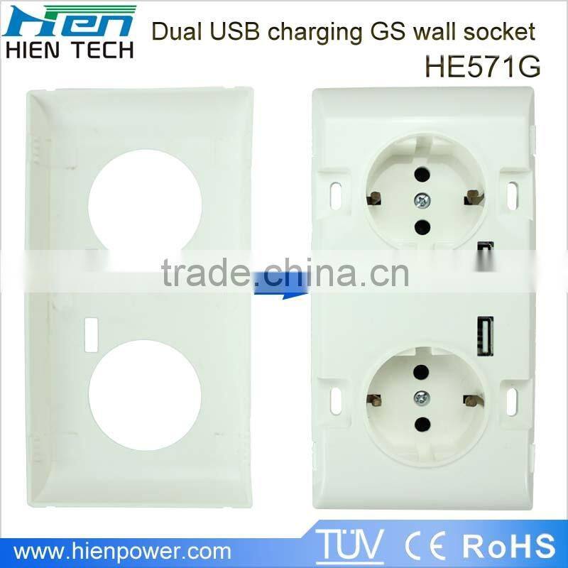 New arrival doubel ac plug outlet eu electric socket for hotel room household