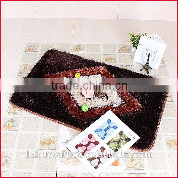 Long pile shagy polyester bathroom promotional gift mat