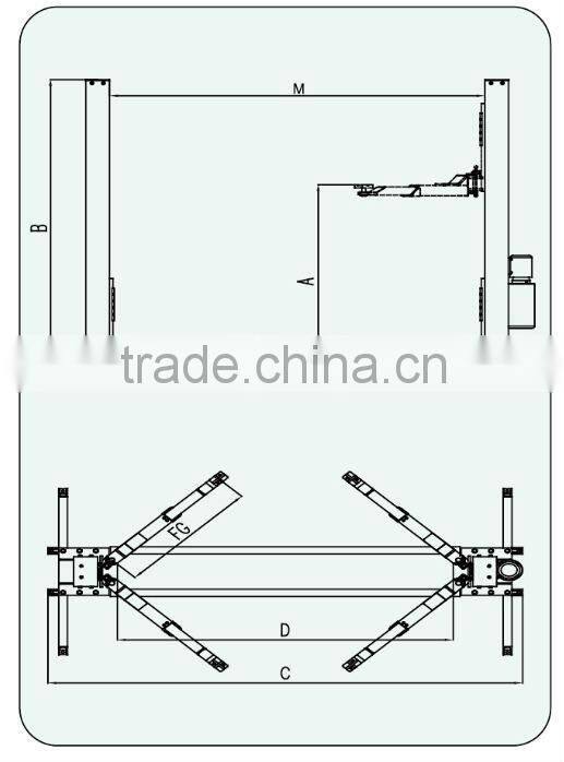 Torin Bigred Two post base plate with sub-frame assembly