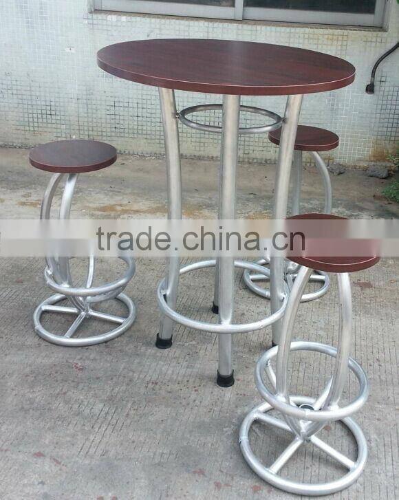 popular modern bar tables portable chairs with aluminum legs