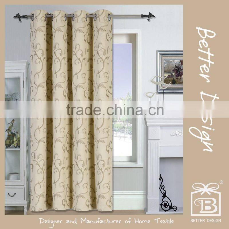 1PC JACQUARD BLACKOUT MODERN CURTAINS FOR LIVING ROOM WITH CURTAIN DESIGN