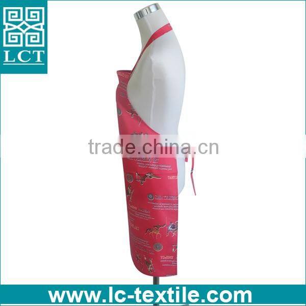 custom sublimation print mens kitchen pvc apron with pocket