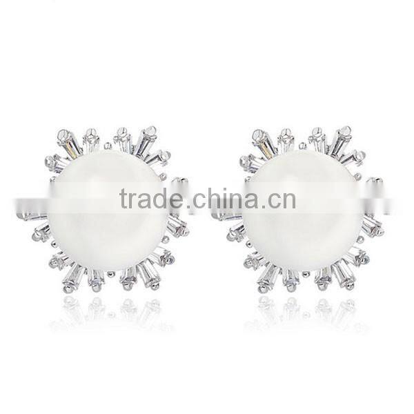Women Korean New Design Zircon Stud Earrings Wholesale ZTTM-1307