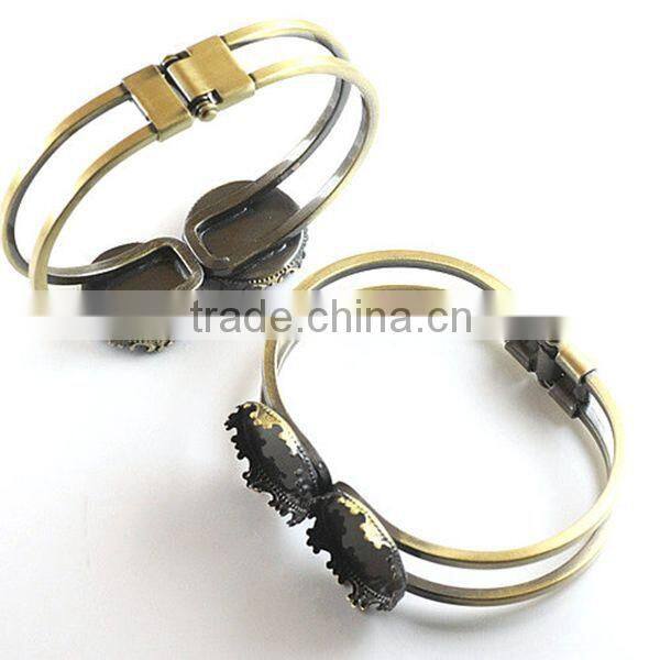 High Quality 20mm Antique Bronze Plated Openable DIY Christmas Bracelet