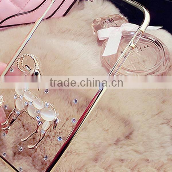 Wholesale rhinestone sheep design phone cases for iphone 6