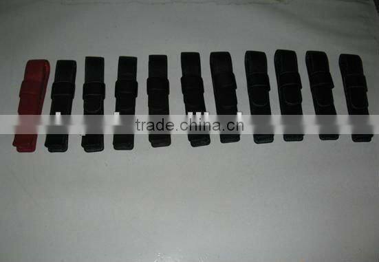 genuine leather black color pencil bag for medical use
