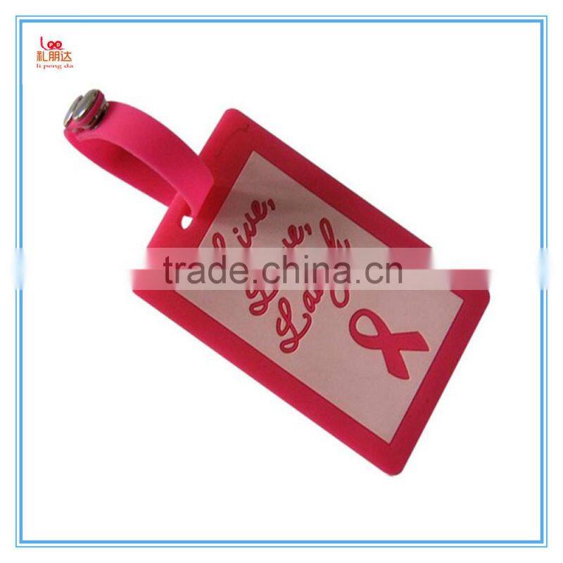 2D/3D logo silicone luggage tag, special design shape silicone rubber luggage tag for travel