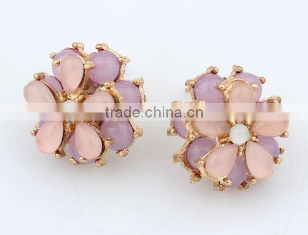 Flower stud earrings jewellery exports wholesale jewelry
