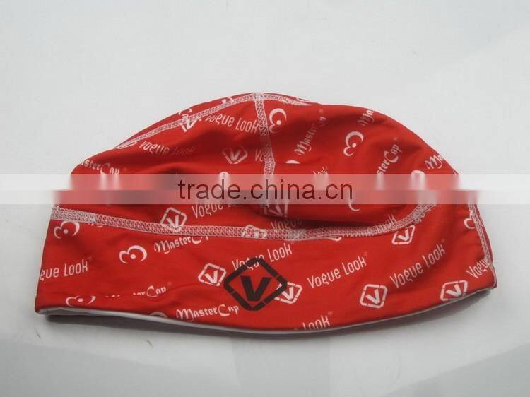 red print swimming cap